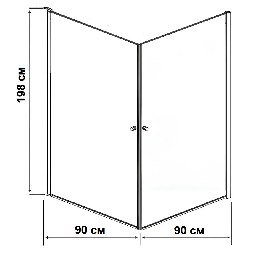Душевой уголок MaybahGlass MGY-1294-5 90x90 см стекло сатин в 100Kran: Широкий выбор и доступные цены.