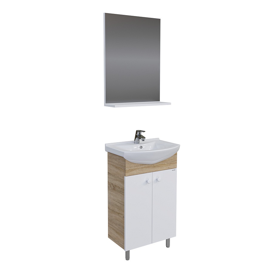 Комплект мебели для ванной Grossman Eco Line 60 см 106052-2 комбинированный в 100Kran: Широкий выбор и доступные цены.