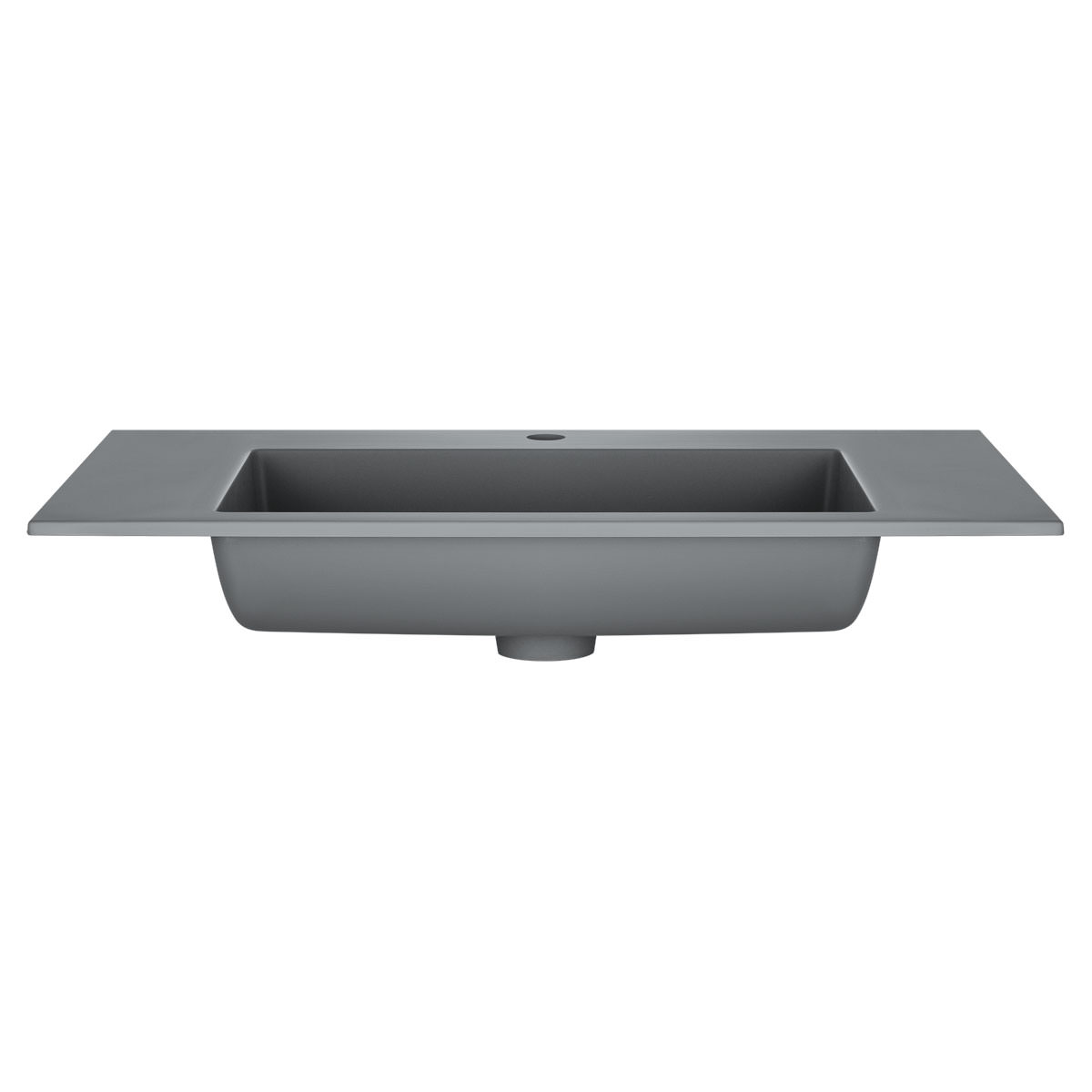 Раковина Vincea VCB-13800G 80 см из кварца цвет серый в 100Kran: Широкий выбор и доступные цены.
