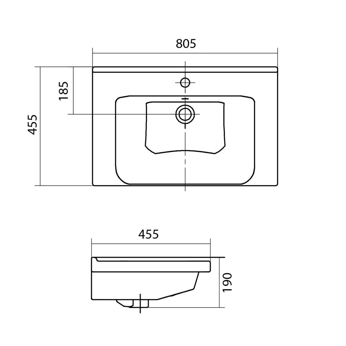 Раковина мебельная Santek Миранда 80 1WH302251 белая в 100Kran: Широкий выбор и доступные цены.