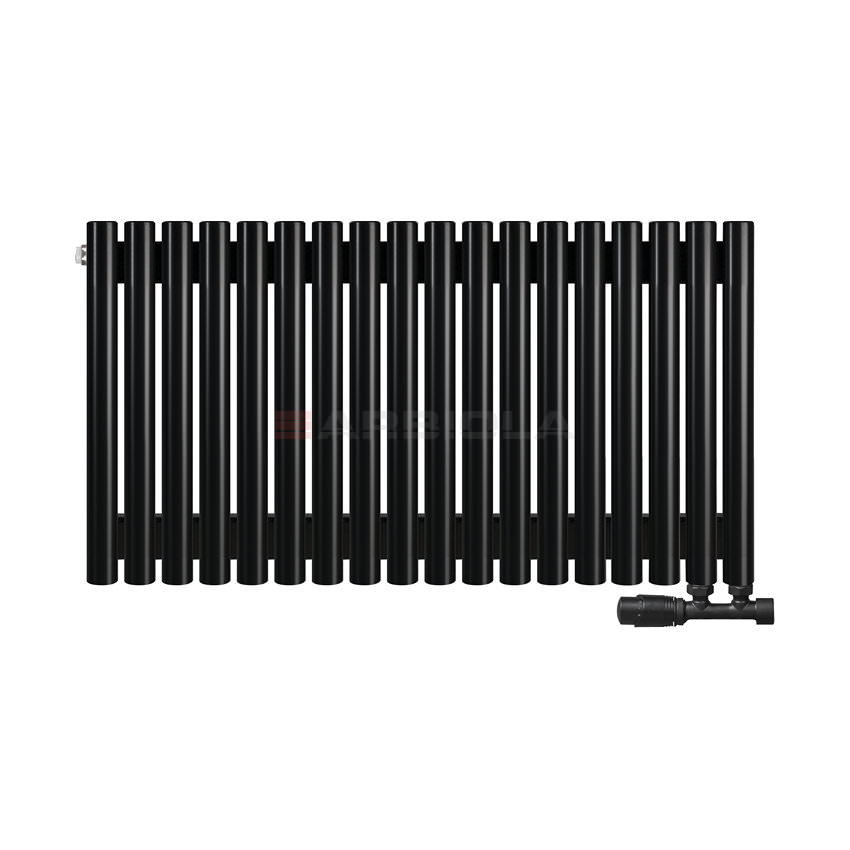 Вертикальный радиатор с нижним подключением Arbiola Iris V 108418 89,2 х 50 см черный матовый ral 9005 от интернет-магазина сантехники 100Kran!