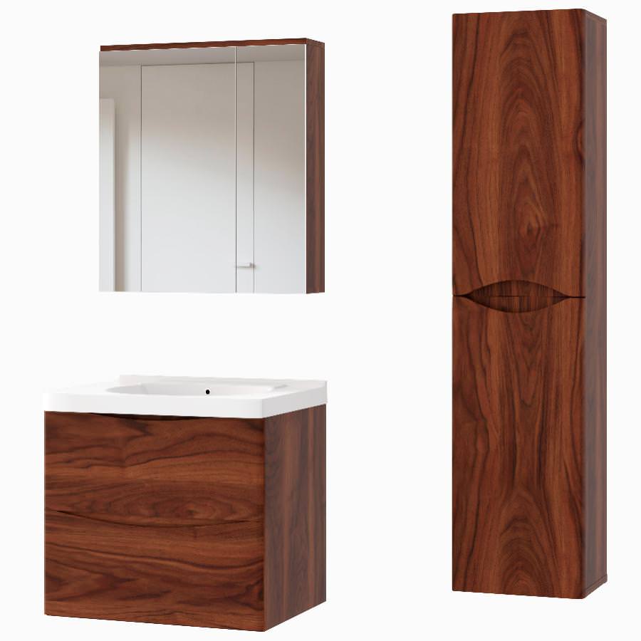 Тумба подвесная с раковиной Maxonor Pure Life SALON MILAGRO 59 см PL-MC14-59-BN дуб тёмный в 100Kran: Широкий выбор и доступные цены.