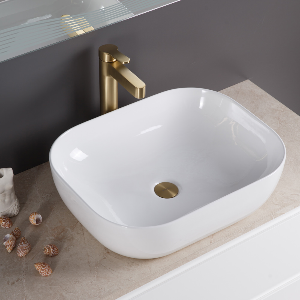 Накладная раковина BelBagno BB1302 40  см белая глянцевая в 100Kran: Широкий выбор и доступные цены.