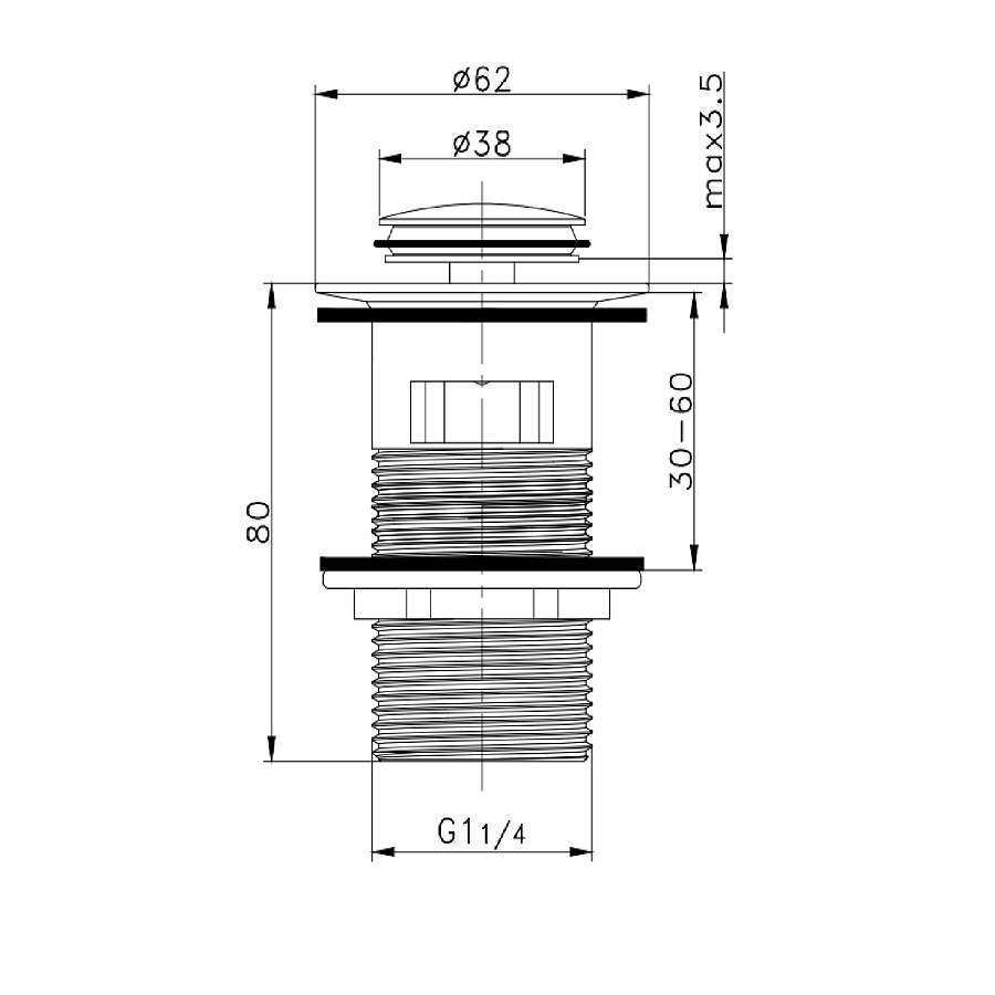 Донный клапан Raglo R600.05 хром в 100Kran: Широкий выбор и доступные цены.