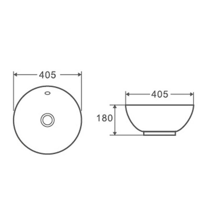 Раковина накладная D&K Matrix 40,5 см DT1390516 белая в 100Kran: Широкий выбор и доступные цены.