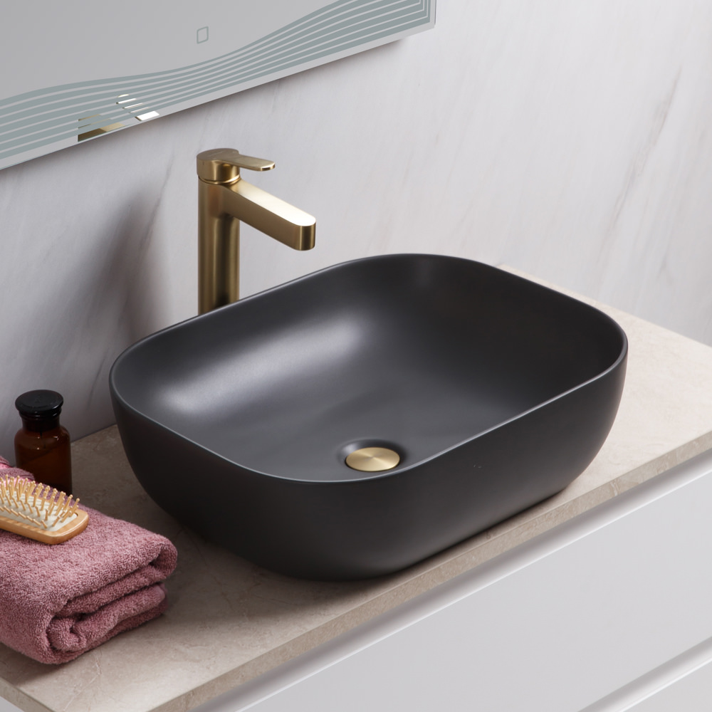 Накладная раковина BelBagno BB1302-H311 50  см серая матовая в 100Kran: Широкий выбор и доступные цены.