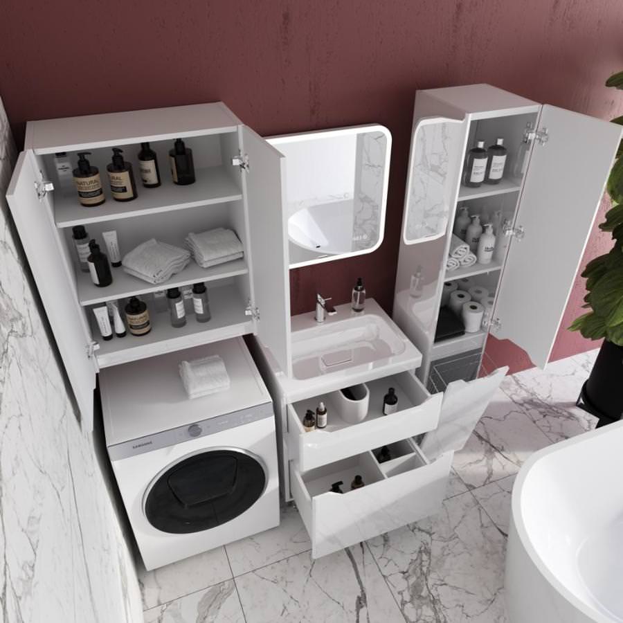 Тумба под раковину Style Line El Fante Марелла 60 см СС-00002396 белый глянец в 100Kran: Широкий выбор и доступные цены.