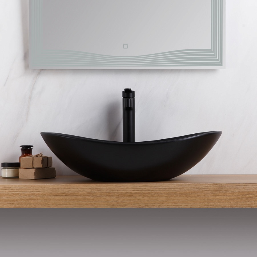 Накладная раковина BelBagno BB1404-H301 60,5  см черная матовая в 100Kran: Широкий выбор и доступные цены.