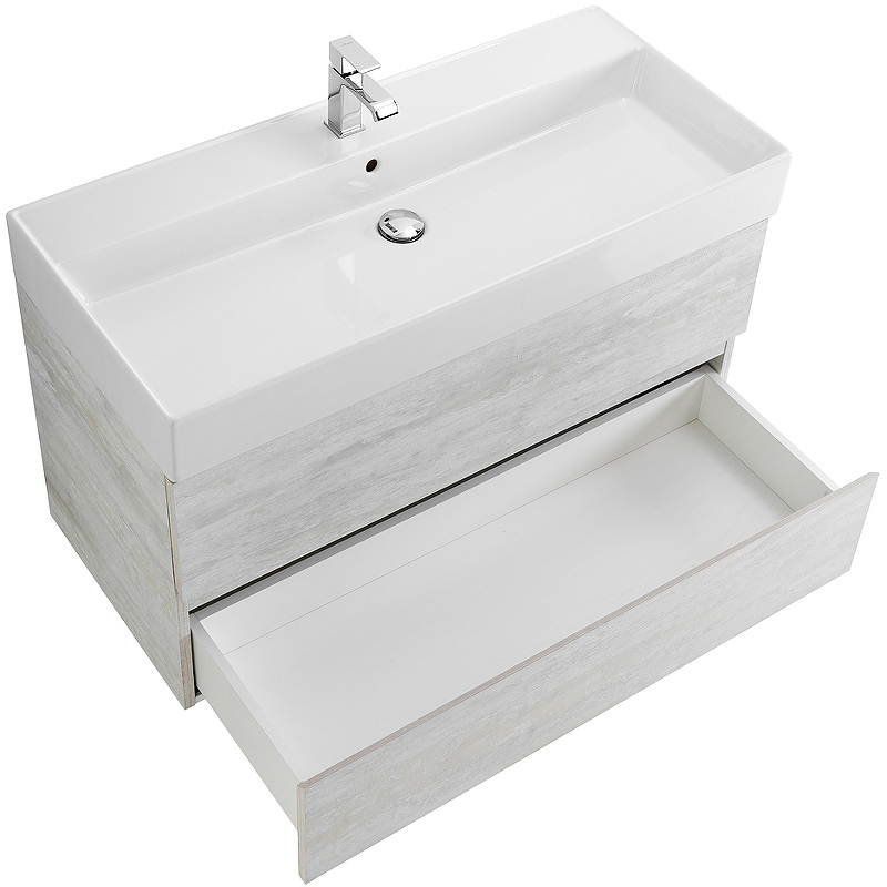 Тумба с раковиной подвесная CEZARES 120 см MOLVENO 46-120-2C-SO-LB Legno Bianco в 100Kran: Широкий выбор и доступные цены.