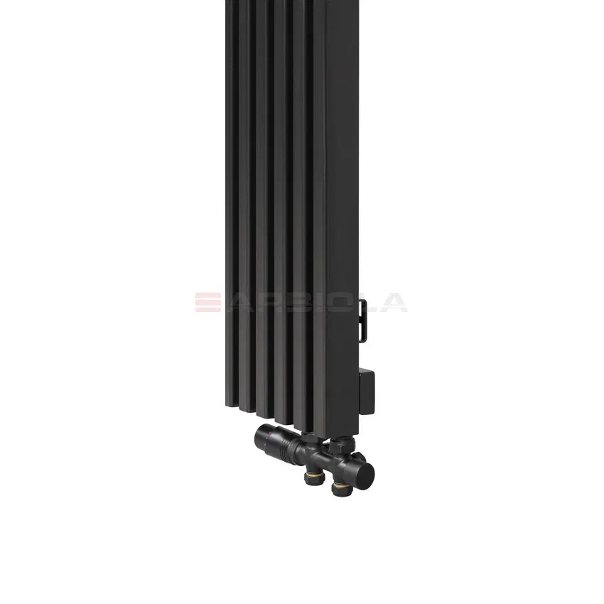 Вертикальный радиатор с нижним подключением Arbiola Compact V 89843 28 х 50 см Черный от интернет-магазина сантехники 100Kran!
