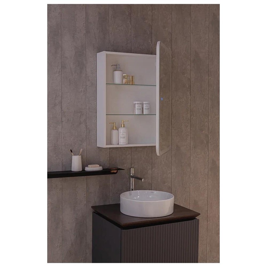 Зеркальный шкаф с подсветкой Silver Mirrors Фиджи - 2 Flip 60 х 80 см LED-00002679 подогрев, сенсорный выключатель создать уют и комфорт, это просто!