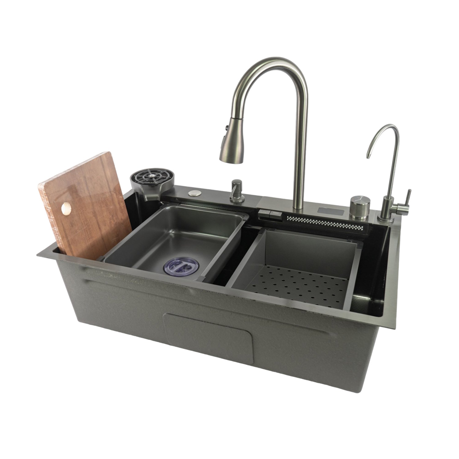 Многофункциональная кухонная мойка Fmark FSC002Q графит в 100Kran: Широкий выбор и доступные цены.