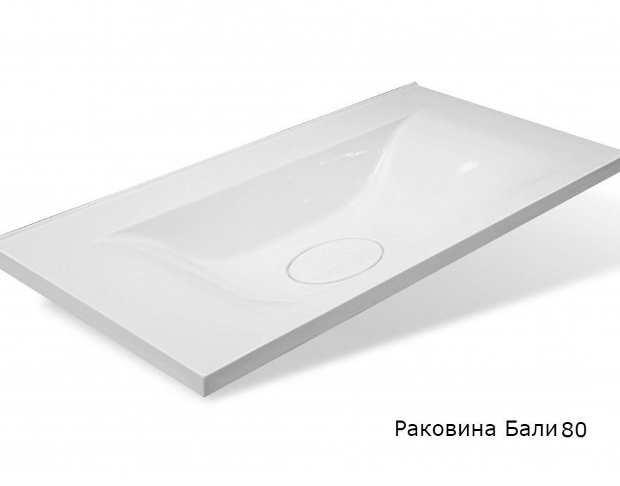Тумба с раковиной подвесная Style Line Экзотик 80 умывальник Бали 80 белый/ коричневый ЛС-00000402 в 100Kran: Широкий выбор и доступные цены.