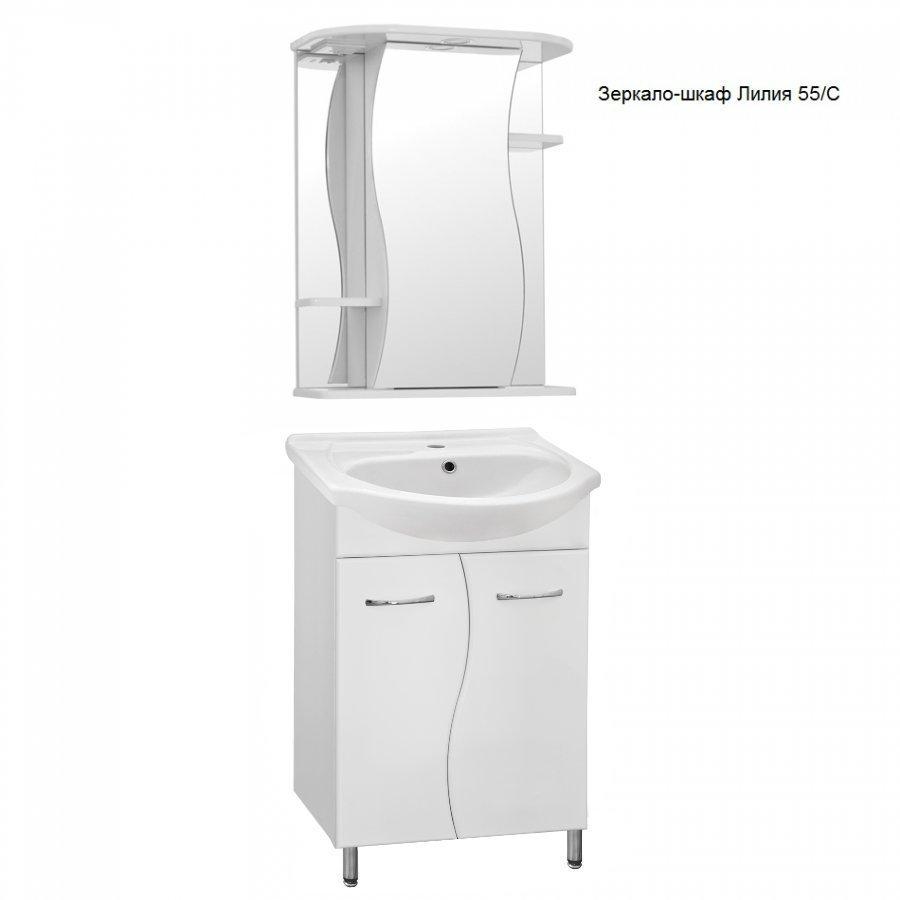 Тумба с раковиной напольная  Style Line Эко Стандарт №12 55 см умывальник Линда 55 белый ЛС-00000099 в 100Kran: Широкий выбор и доступные цены.