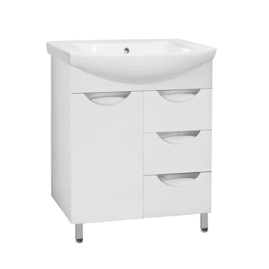 Тумба под раковину  напольная Style Line Жасмин 70 3 ящ. белый ЛС-00000036 в 100Kran: Широкий выбор и доступные цены.
