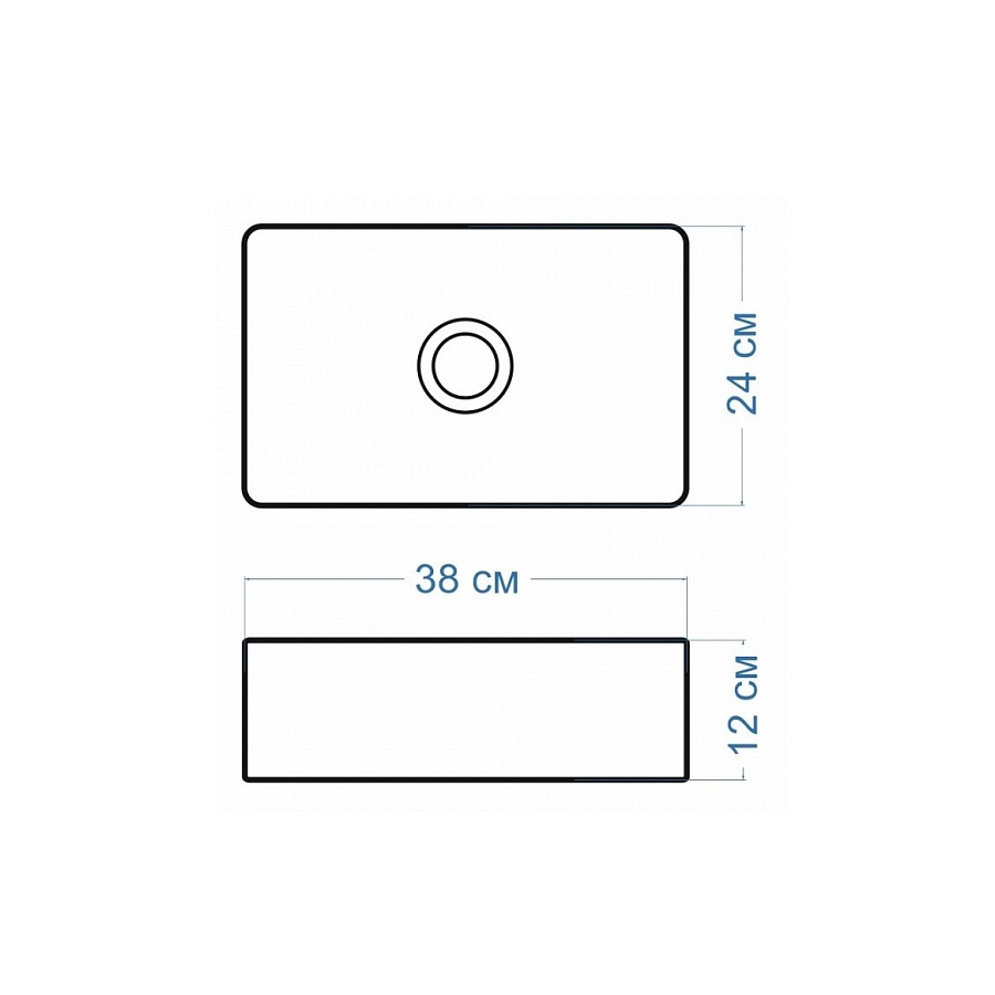 Раковина накладная Maretti Umbria UM13NS40-844 38 см белая в 100Kran: Широкий выбор и доступные цены.