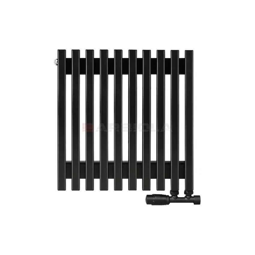 Вертикальный радиатор с нижним подключением Arbiola Compact V 89847 48 х 50 см Черный от интернет-магазина сантехники 100Kran!
