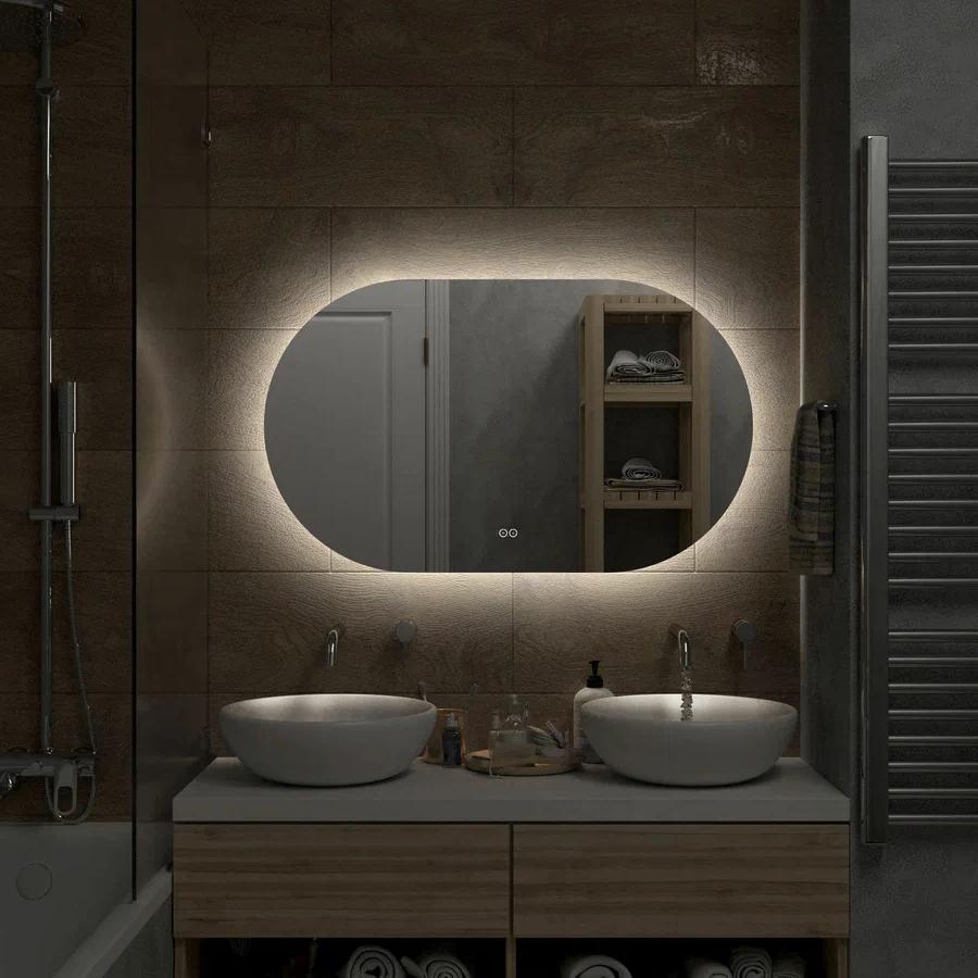 Зеркало с подсветкой Continent "Fleur medium" 100x60 см ЗЛП2296 100Kran: Широкий выбор и доступные цены.