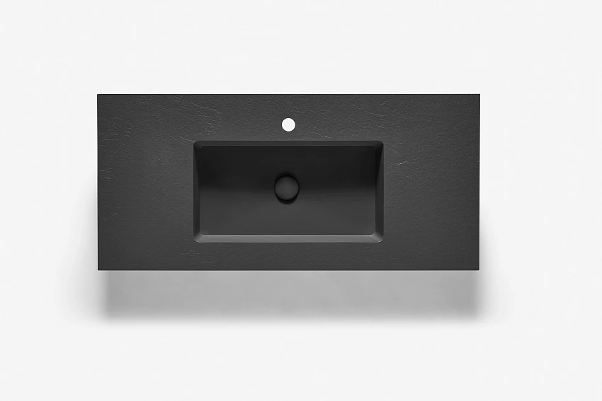 Раковина мебельная ACQUABELLA INTEGRA SF SLATE 100 NEGRO черный матовый в 100Kran: Широкий выбор и доступные цены.