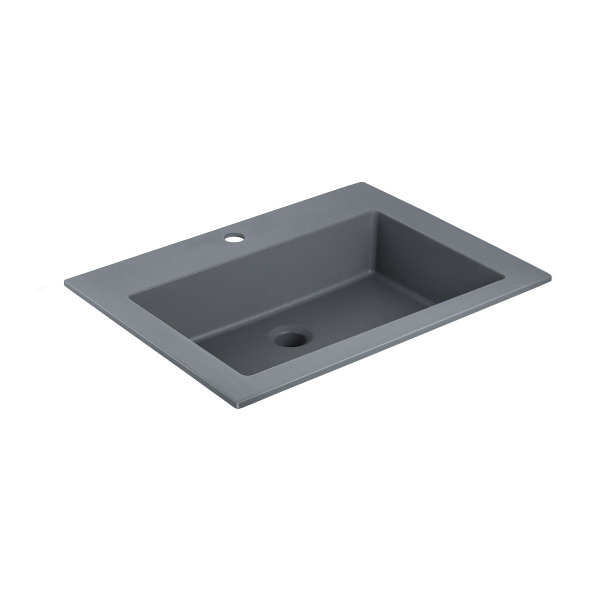 Раковина Vincea VCB-13600G 60 см из кварца цвет серый в 100Kran: Широкий выбор и доступные цены.