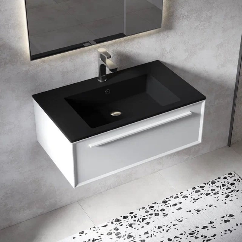 Раковина мебельная Paola Nero 800 ST-B черный в 100Kran: Широкий выбор и доступные цены.