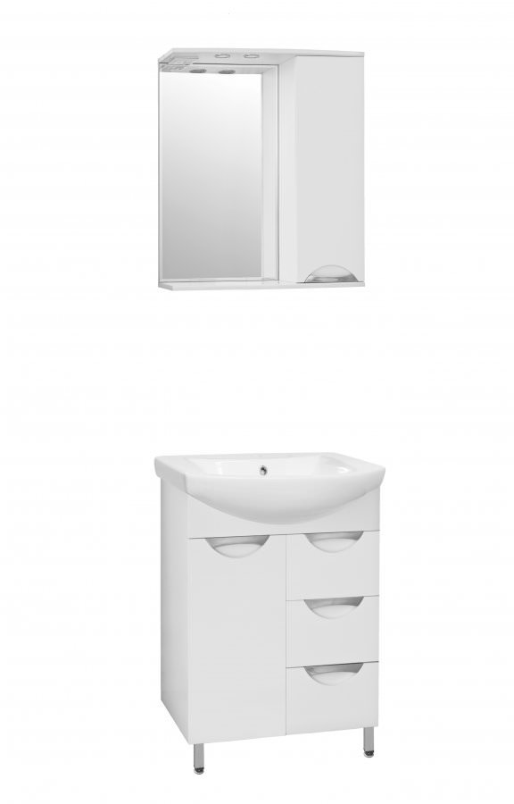 Тумба под раковину  напольная Style Line Жасмин 70 3 ящ. белый ЛС-00000036 в 100Kran: Широкий выбор и доступные цены.