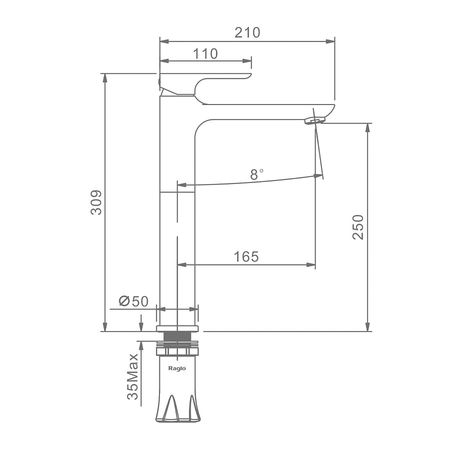 Смеситель для раковины Raglo R03.15 хром в 100Kran: Широкий выбор и доступные цены.