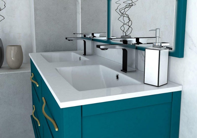 Тумба с раковиной подвесная CEZARES 120 см TIFFANY 54956 Blu Petrolio в 100Kran: Широкий выбор и доступные цены.