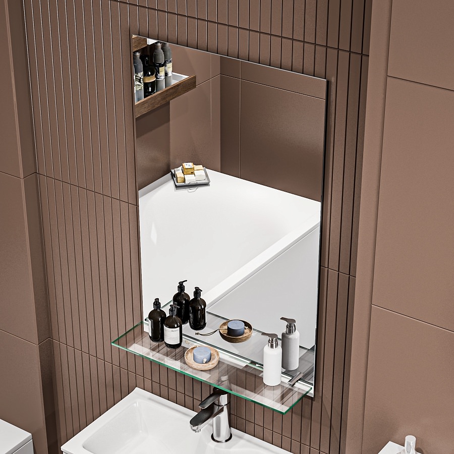 Зеркало  Уют 60 с полочкой У25370 100Kran: Широкий выбор и доступные цены.