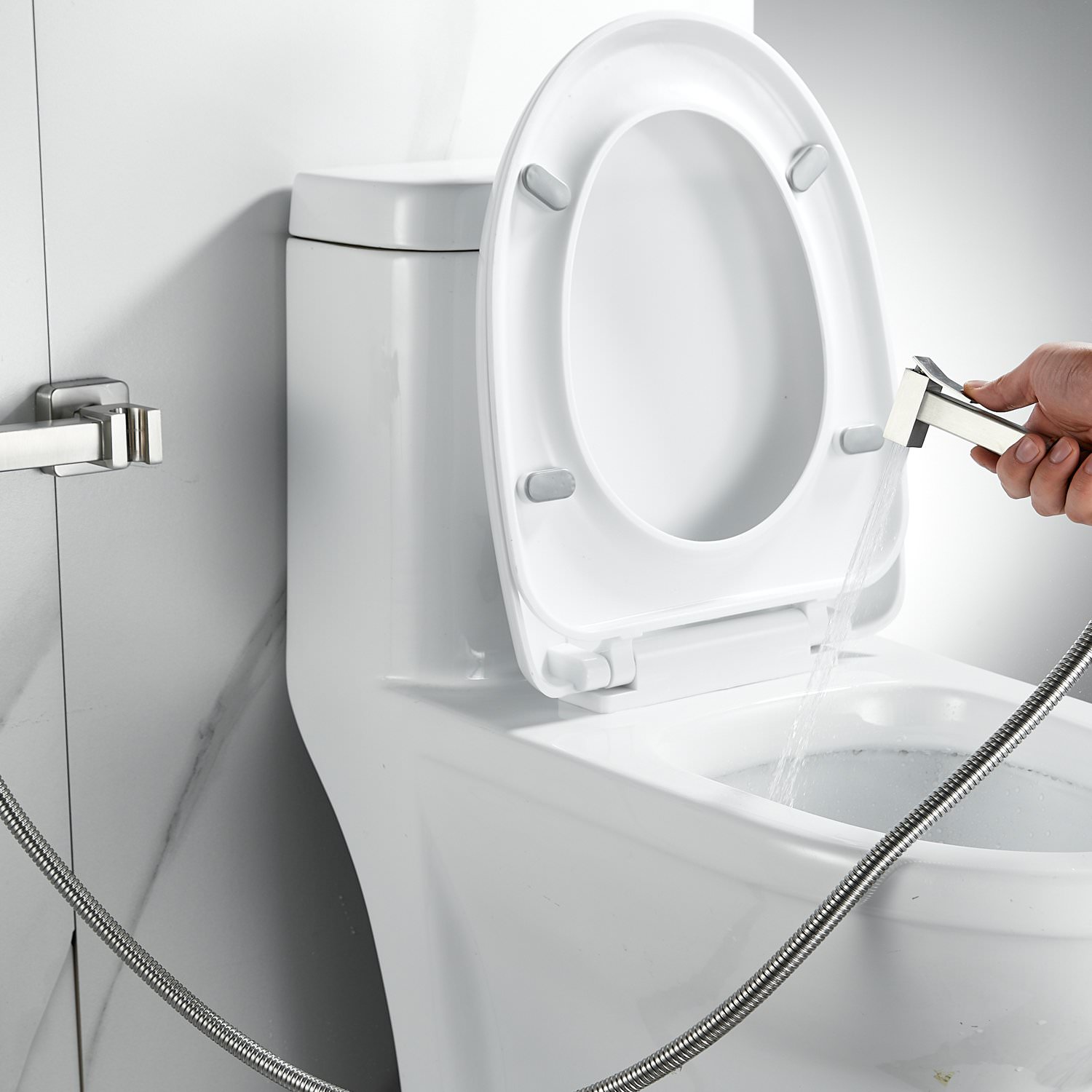 Гигиенический душ со смесителем Raffine F237L сатин в 100Kran: Широкий выбор и доступные цены.