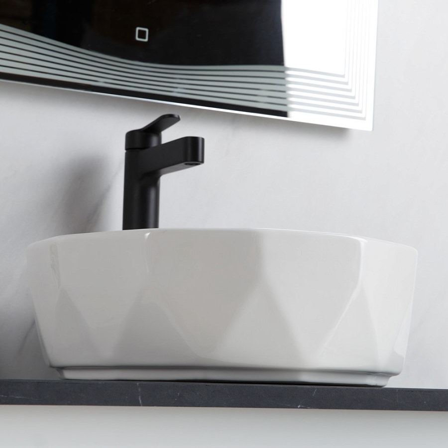Накладная раковина BelBagno BB1409 41  см белая глянцевая в 100Kran: Широкий выбор и доступные цены.