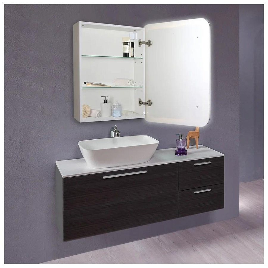 Зеркальный шкаф с подсветкой Silver Mirrors Фиджи 60 х 80 см LED-00002364 сенсорный выключатель создать уют и комфорт, это просто!