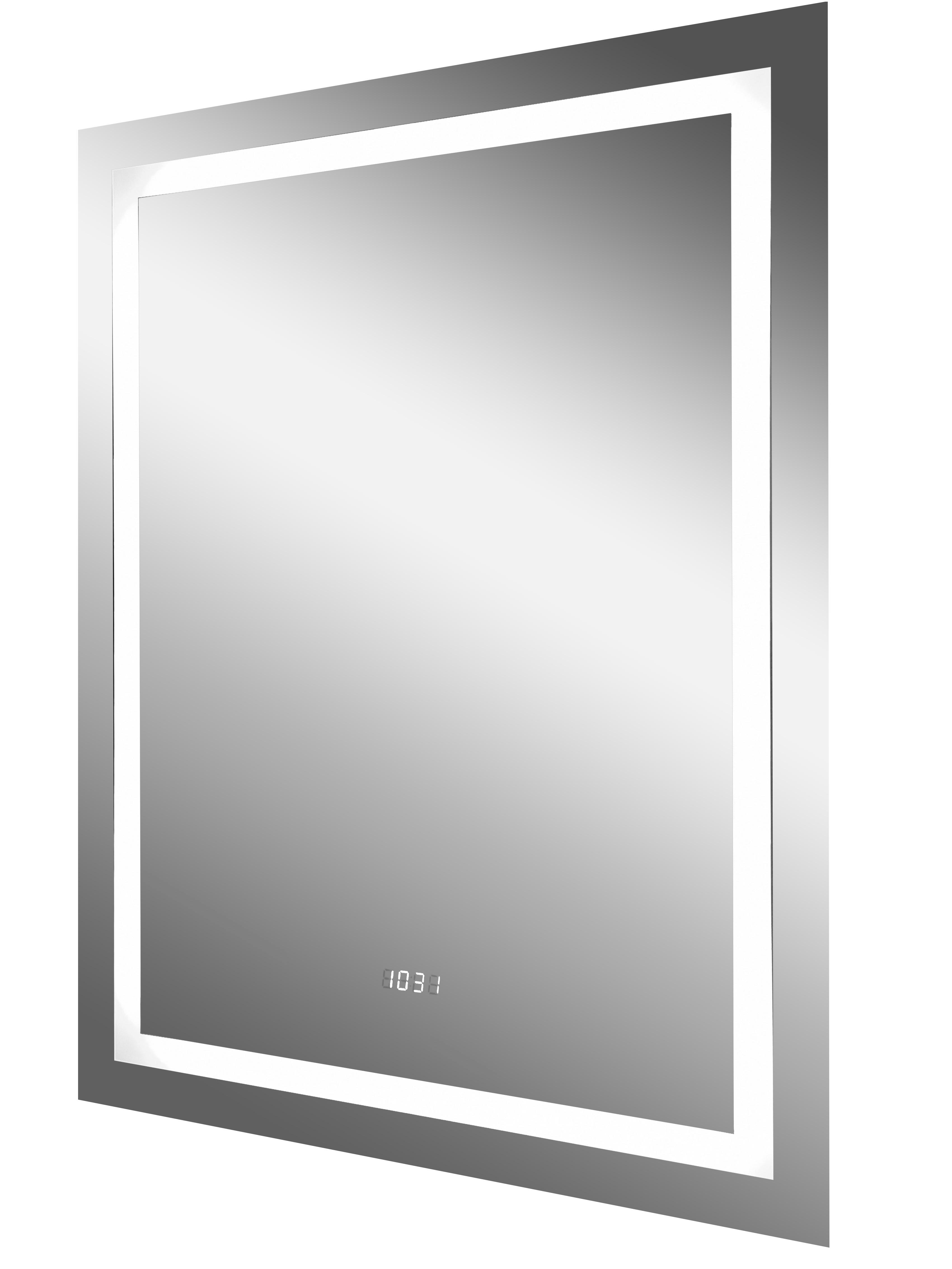 Зеркало с подсветкой "Verte Led" 600х800 с часами, датчиком движения ЗЛП478 100Kran: Широкий выбор и доступные цены.