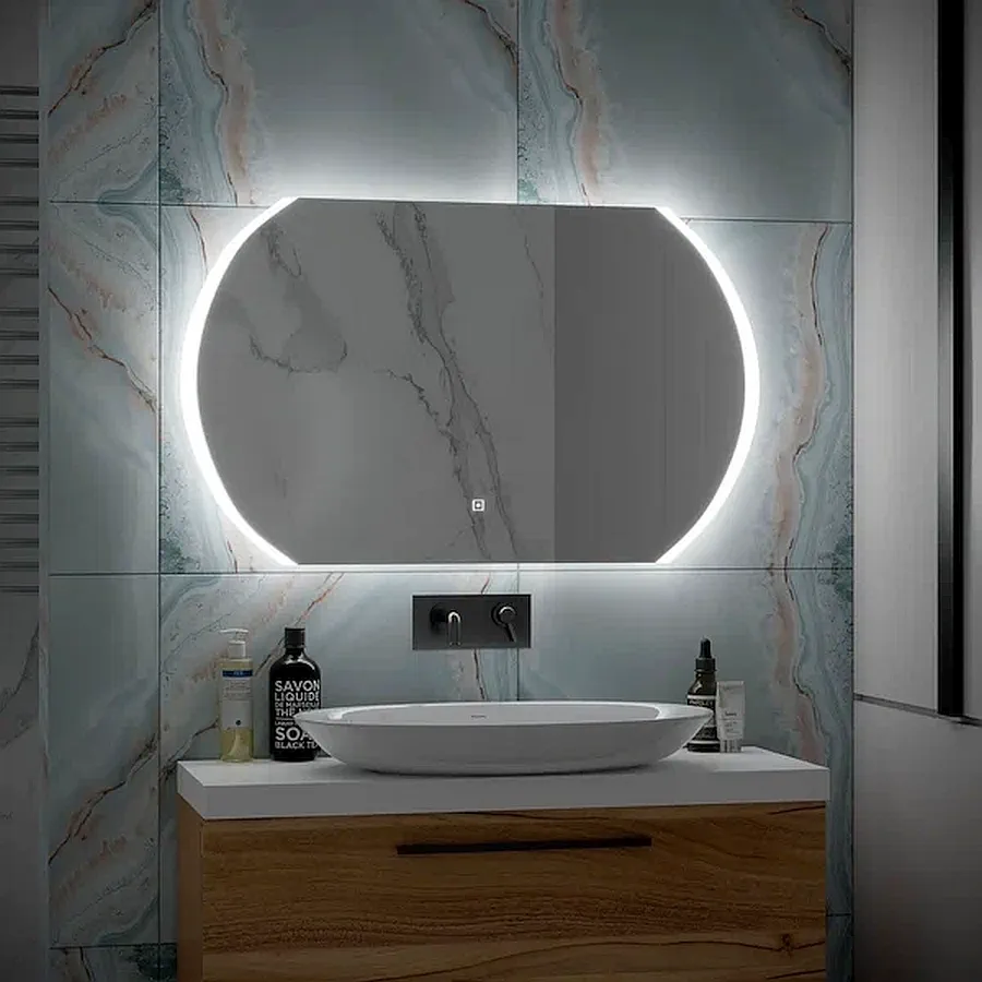 Зеркало с подсветкой Continent Polaris Led 100х60 см ЗЛП883 100Kran: Широкий выбор и доступные цены.