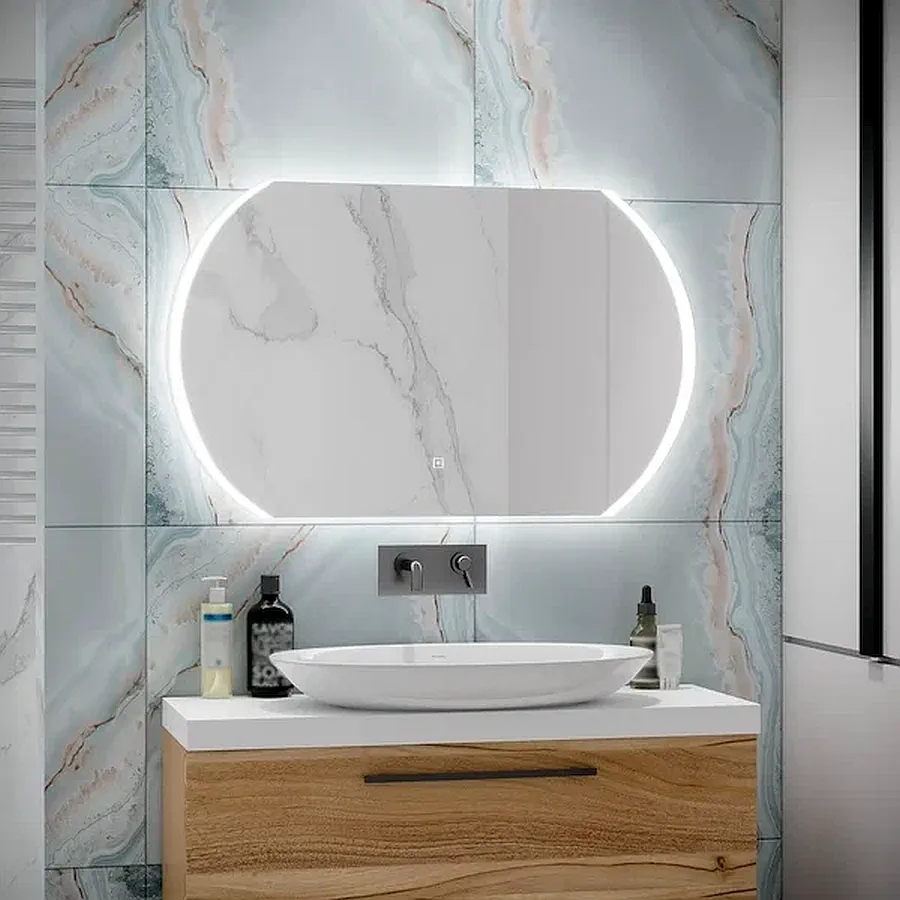 Зеркало с подсветкой Continent Polaris Led 100х60 см ЗЛП883 100Kran: Широкий выбор и доступные цены.