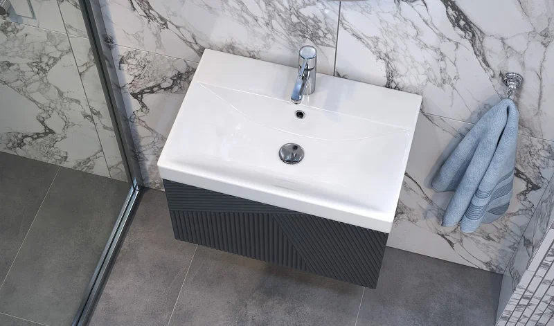 Раковина мебельная Volna Lake 80 9696-80 белая в 100Kran: Широкий выбор и доступные цены.