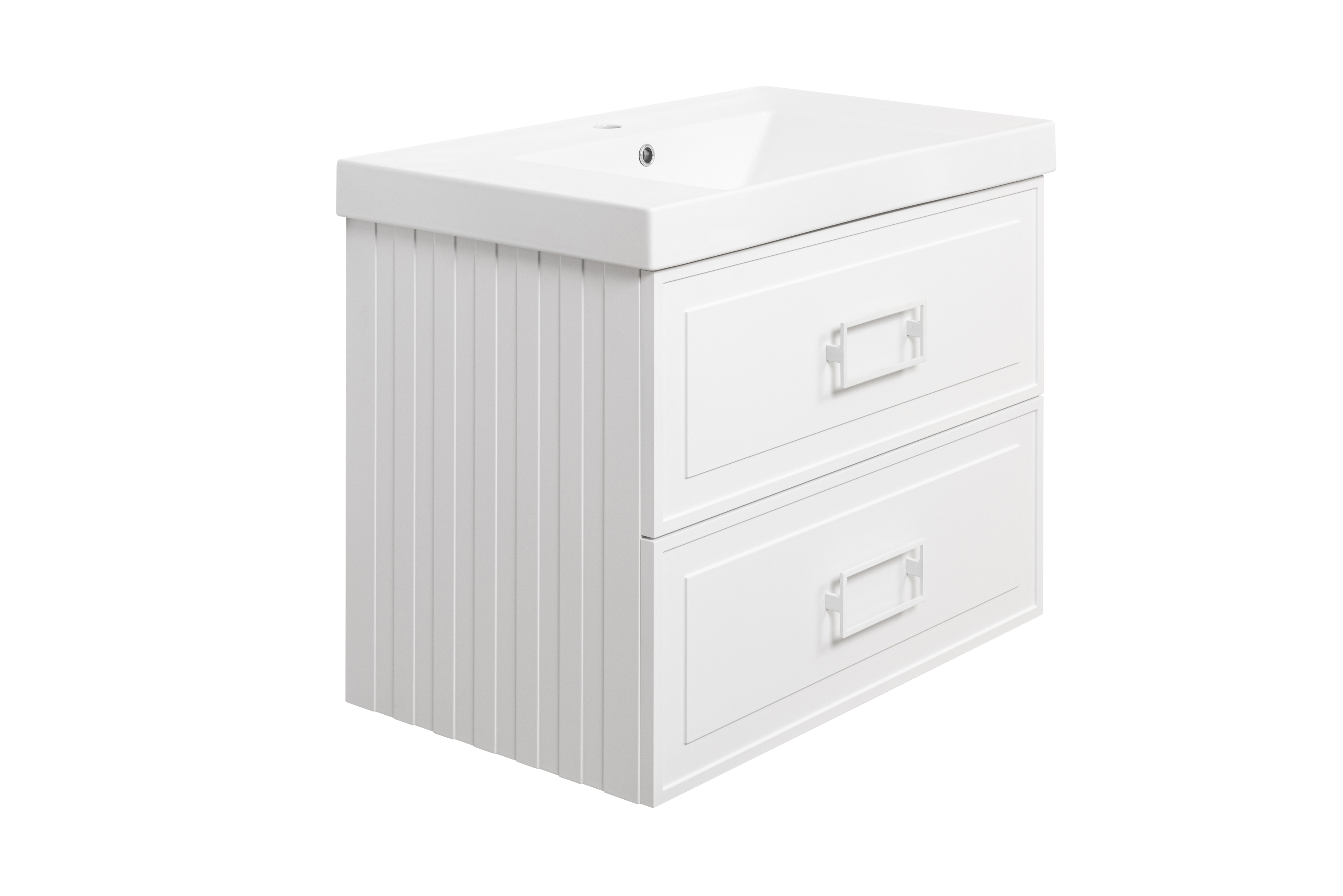 Тумба под раковину LA FENICE Cubo Bianco TWIN белая матовая 80 FNC-01-CUB-B-80-2 в 100Kran: Широкий выбор и доступные цены.