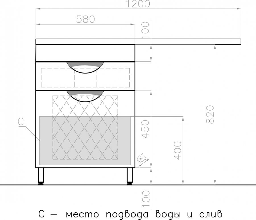 Тумба с раковиной напольная Style Line Жасмин 60 1 ящ. левая Умывальник Даллас 1200*480 ,с корзиной  белый ЛС-00000645 в 100Kran: Широкий выбор и доступные цены.