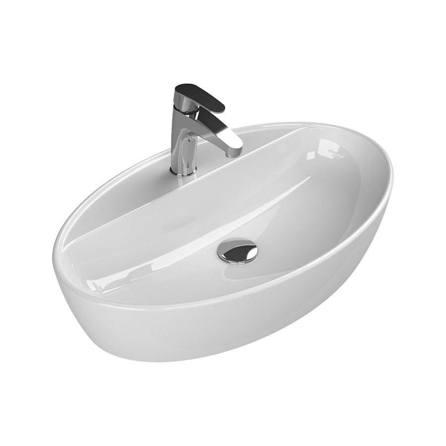 Раковина мебельная CeraStyle One 67 см Z0000011155 белая в 100Kran: Широкий выбор и доступные цены.
