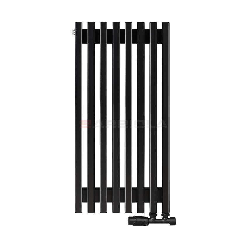 Вертикальный радиатор с нижним подключением Arbiola Compact V 90277 38 х 75 см Черный от интернет-магазина сантехники 100Kran!