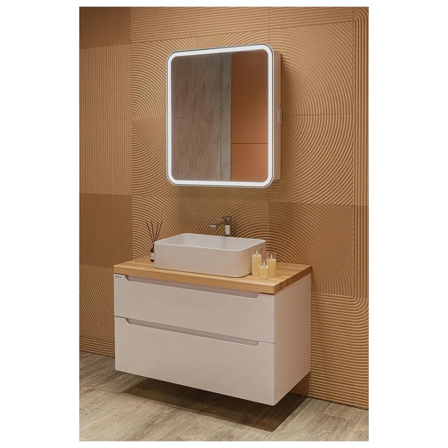 Зеркальный шкаф с подсветкой Silver Mirrors Фиджи Flip 70 ИК 70 х 80 см LED-00002977бесконтактный сенсор создать уют и комфорт, это просто!