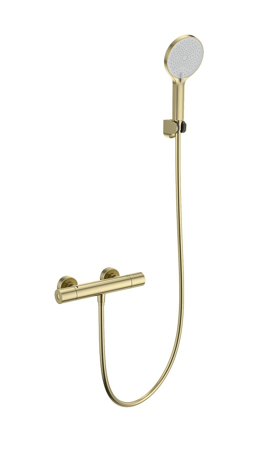 Смеситель для душа с термостатом Wonzon & Woghand INN WW-B3013-A-BG брашированное золото в 100Kran: Широкий выбор и доступные цены.