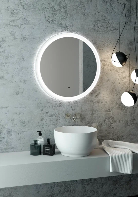 Зеркало с подсветкой "Planet white Led" D 700 с бесконтактным сенсором ЗЛП1170 100Kran: Широкий выбор и доступные цены.