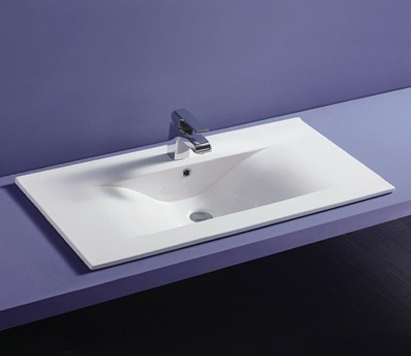 Раковина врезная  CeramaLux YJ807-90 91,5 см белая в 100Kran: Широкий выбор и доступные цены.