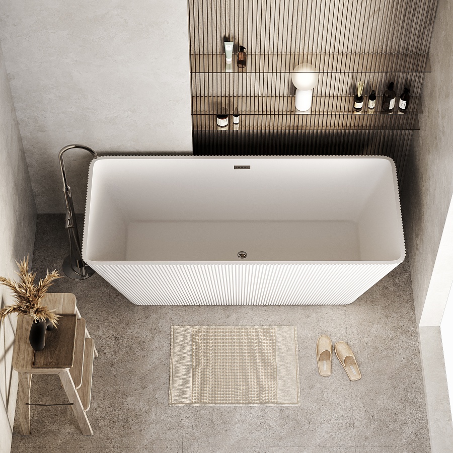 Ванна отдельностоящая Grossman Cristal GR-2022M 170х75х58 см белый матовый в 100Kran: Широкий выбор и доступные цены.