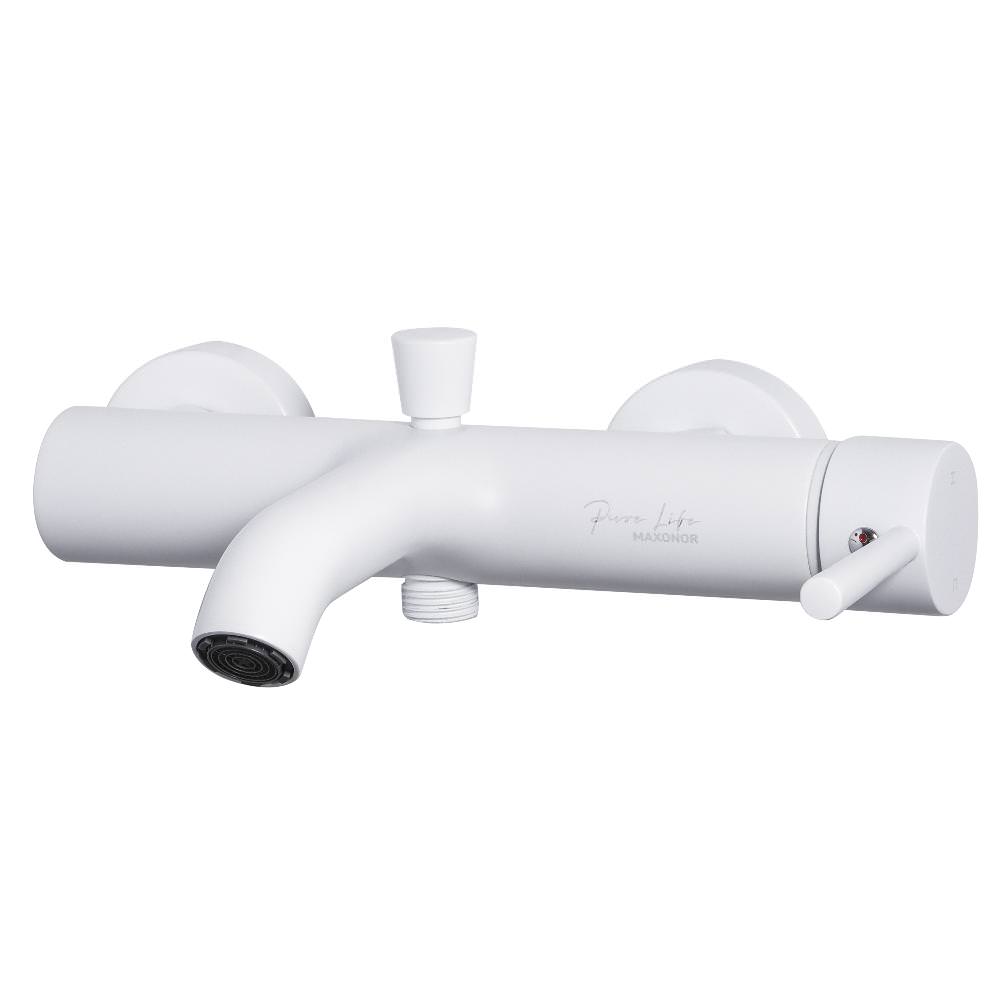 Смеситель для ванны и душа Maxonor PURE LIFE PL3287-8 белый матовый в 100Kran: Широкий выбор и доступные цены.