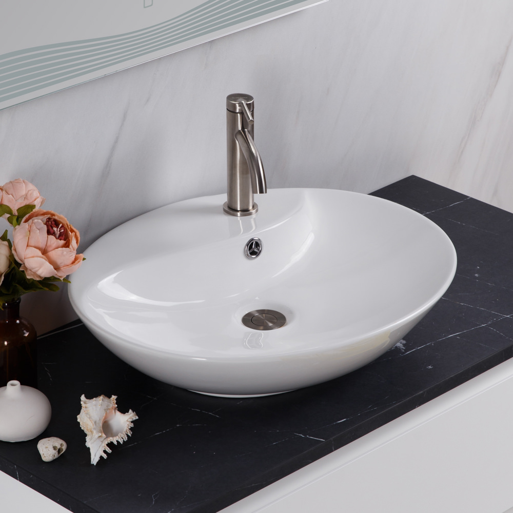 Накладная раковина BelBagno BB1370 46  см белая глянцевая в 100Kran: Широкий выбор и доступные цены.