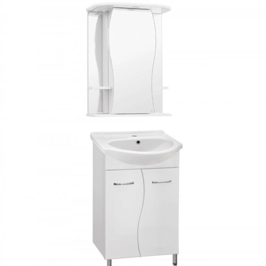 Тумба с раковиной напольная  Style Line Эко Стандарт №12 55 см умывальник Линда 55 белый ЛС-00000099 в 100Kran: Широкий выбор и доступные цены.