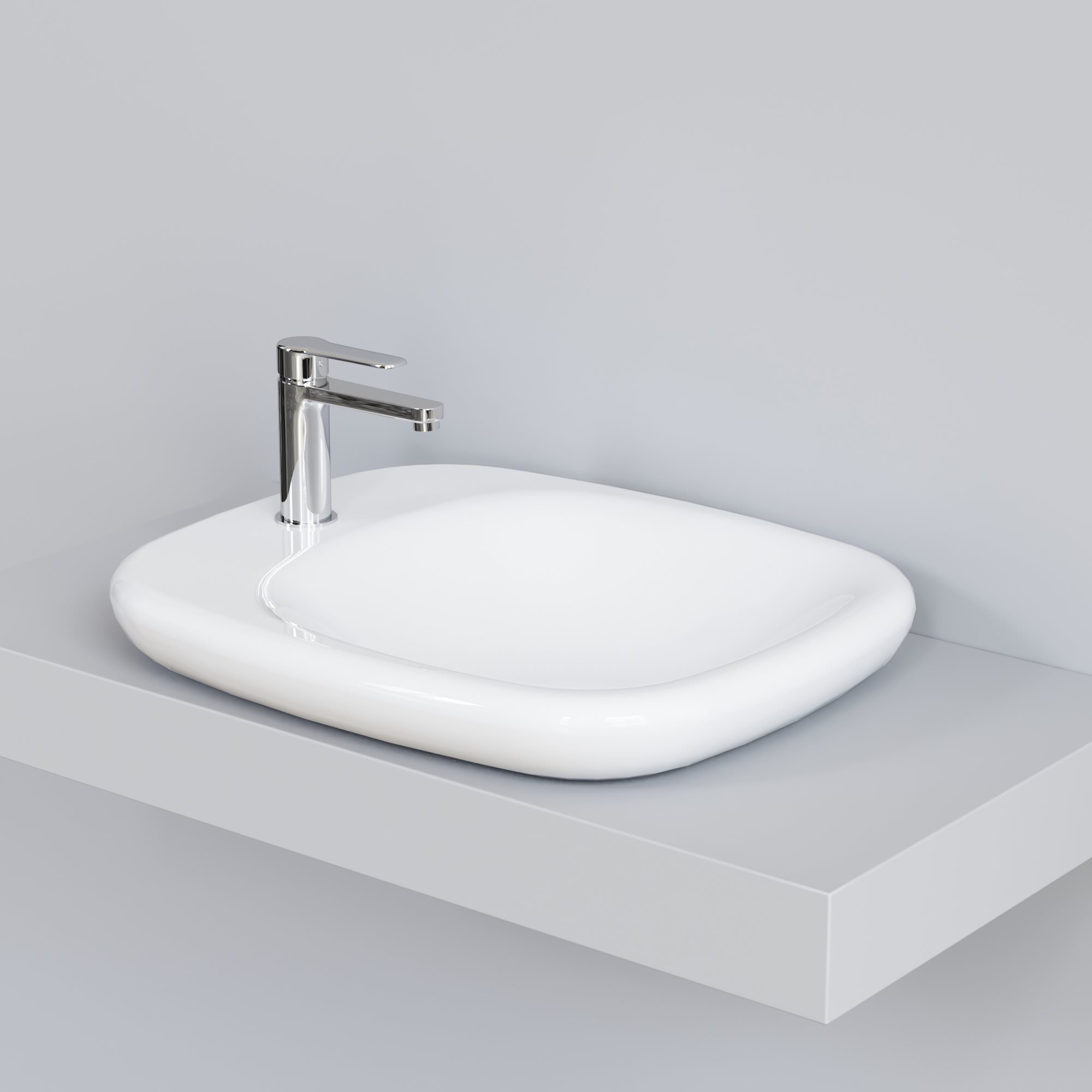 Раковина накладная Ambassador Diamond 126T20001 540*450*100 белая в 100Kran: Широкий выбор и доступные цены.