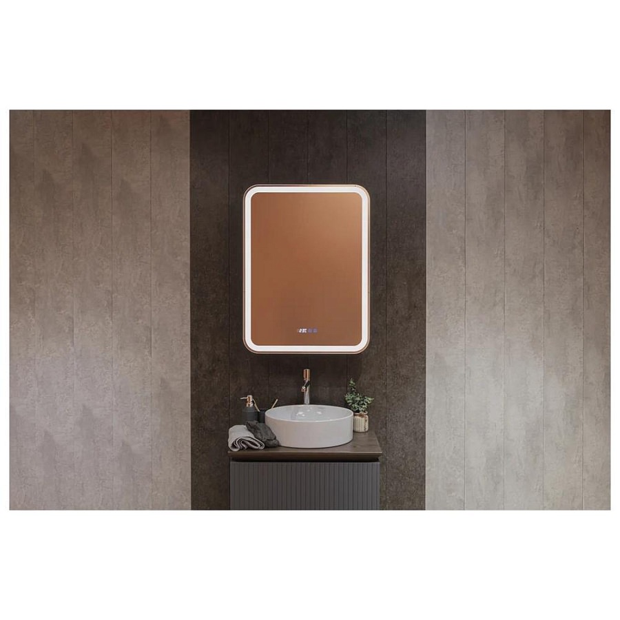 Зеркальный шкаф с подсветкой Silver Mirrors Фиджи-Антрацит 60 х 80 см - 3.2 LED-00003044 левый часы, ТХ, подогрев, сенсорный выключатель создать уют и комфорт, это просто!